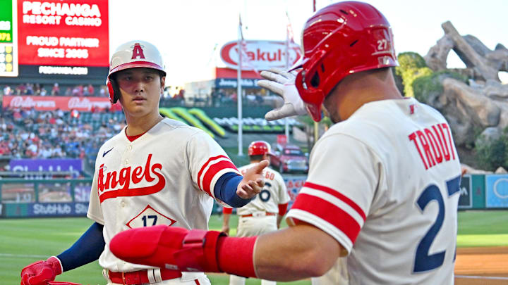 Jun 29, 2022; Anaheim, California, USA; Los Angeles Angels starting pitcher Shohei Ohtani (17)