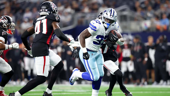 Dallas Cowboys running back Phil Mafah against the Atlanta Falcons