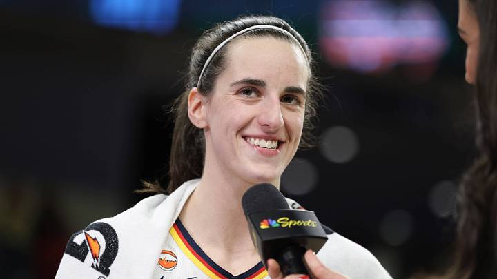 Caitlin Clark speaks with media after the between the Chicago Sky and Indiana Fever at Wintrust Arena on Saturday, August 8. Caitlin Clark speaks with media after the between the Chicago Sky and Indiana Fever at Wintrust Arena on Saturday, August 8.