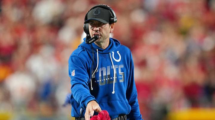 Sep 20, 2026; Kansas City, Missouri, USA; Indianapolis Colts head coach Shane Steichen throws his challenge flag during the fourth quarter against the Kansas City Chiefs at GEHA Field at Arrowhead Stadium. Mandatory Credit: Jay Biggerstaff-Imagn Images Sep 20, 2026; Kansas City, Missouri, USA; Indianapolis Colts head coach Shane Steichen throws his challenge flag during the fourth quarter against the Kansas City Chiefs at GEHA Field at Arrowhead Stadium. Mandatory Credit: Jay Biggerstaff-Imagn Images
