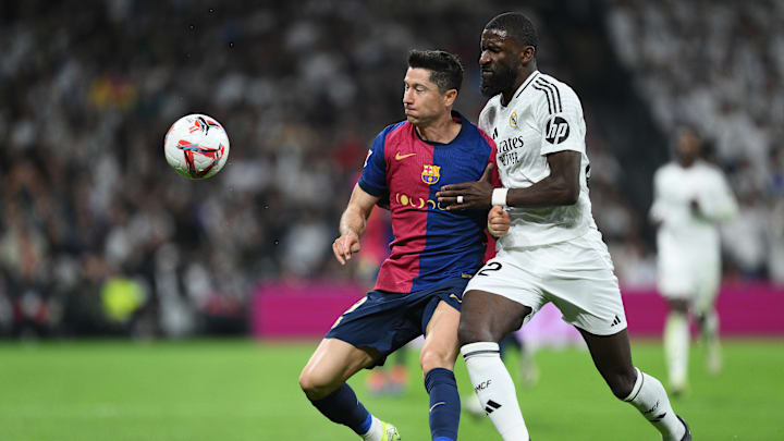 Robert Lewandowski y Antonio Rüdiger se han sacado chispas en varios Clásicos entre el FC Barcelona y el Real Madrid