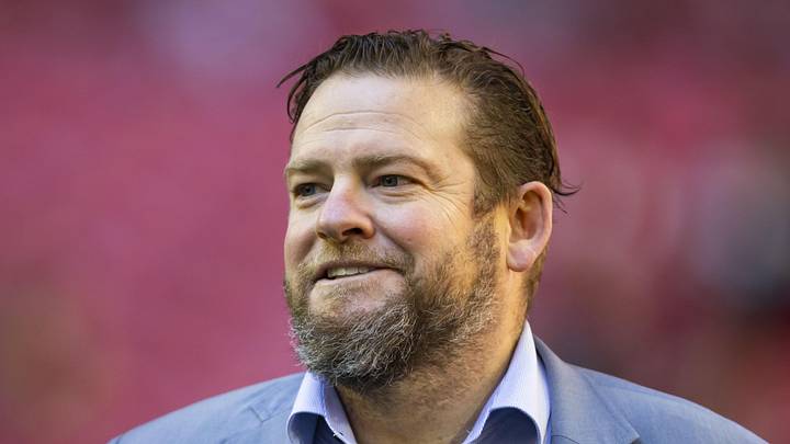 Jan 9, 2022; Glendale, Arizona, USA; Seattle Seahawks general manager John Schneider against the Arizona Cardinals at State Farm Stadium. Mandatory Credit: Mark J. Rebilas-Imagn Images