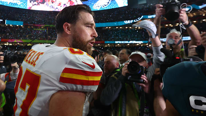 Travis Kelce is mulling retirement after the Chiefs' Super Bowl loss. 
