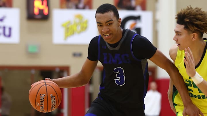 Dec 10, 2022; Scottsdale, AZ, USA; IMG Academy forward Bryson Tucker (3) against Arizona Compass