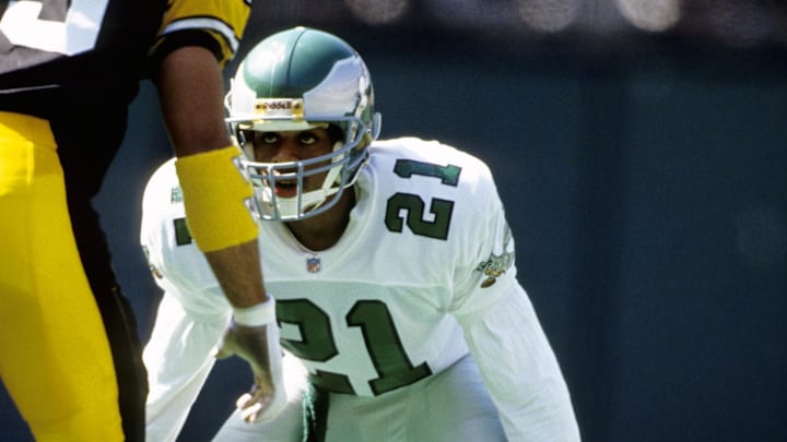 Sep 22, 1991; Philadlephia, PA, USA;Philadelphia Eagles defensive back Eric Allen (21) on the field against the Pittsburgh Steelers at Veterans Stadium. FILE PHOTO; Mandatory Credit: Imagn Images Sep 22, 1991; Philadlephia, PA, USA;Philadelphia Eagles defensive back Eric Allen (21) on the field against the Pittsburgh Steelers at Veterans Stadium. FILE PHOTO; Mandatory Credit: Imagn Images