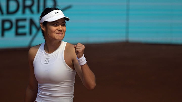 Emma Raducanu defeated Suzan Lamens in the Madrid Open.