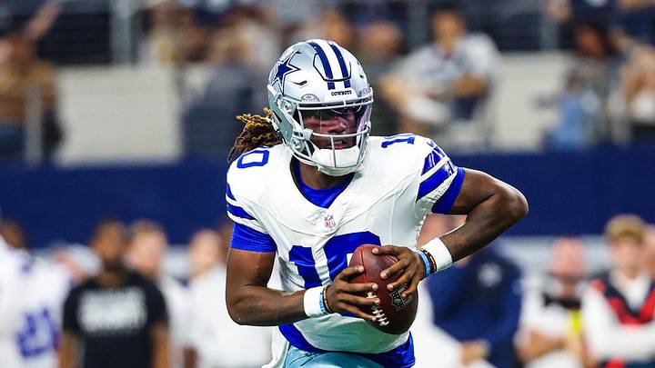 Dallas Cowboys quarterback Joe Milton III. Dallas Cowboys quarterback Joe Milton III.