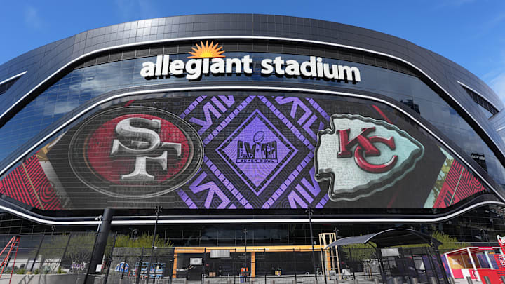 Feb 7, 2024; Las Vegas, NV, USA; A general overall view of San Francisco 49ers and Kansas City