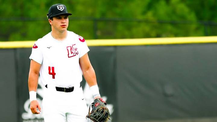 Southern Miss commit Cooper Templet in the outfield for St. Amant High School. Southern Miss commit Cooper Templet in the outfield for St. Amant High School.