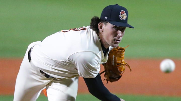 Oregon State's Dax Whitney pitches the ball during an NCAA college baseball game at Goss Stadium on Friday, March 6, 2026, in Corvallis, Ore. Oregon State's Dax Whitney pitches the ball during an NCAA college baseball game at Goss Stadium on Friday, March 6, 2026, in Corvallis, Ore.