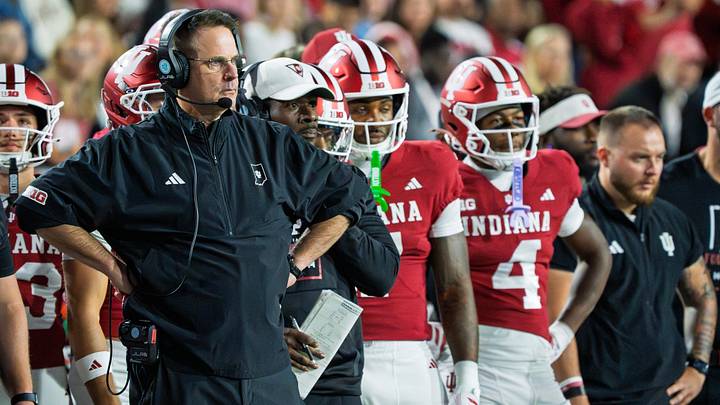 Indiana Head Coach Curt Cignetti during the Indiana versus Northwestern football game at Memorial Stadium on Friday, Sept. 25, 2026.