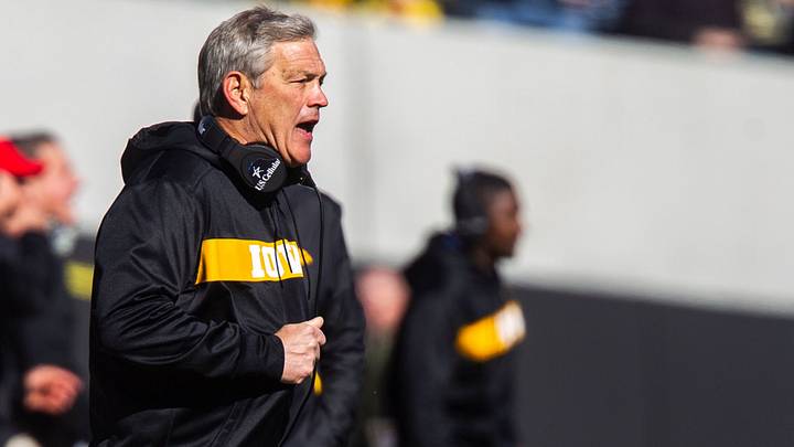 Iowa head coach Kirk Ferentz calls out to an official during an NCAA Big Ten conference football game on Saturday, Oct. 20, 2018, at Kinnick Stadium in Iowa City.

181019 Iowa Maryland 053 Jpg