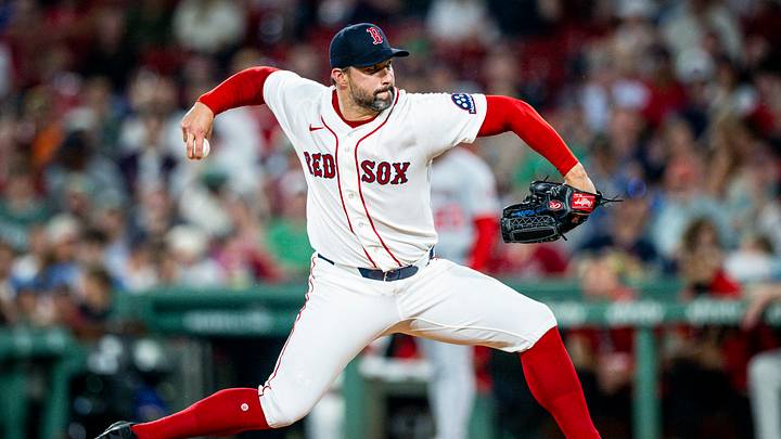 Boston Red Sox pitcher Tommy Kahnle. Boston Red Sox pitcher Tommy Kahnle.