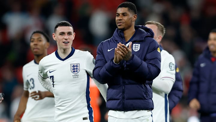 Phil Foden and Marcus Rashford started for England on the flanks Phil Foden and Marcus Rashford started for England on the flanks