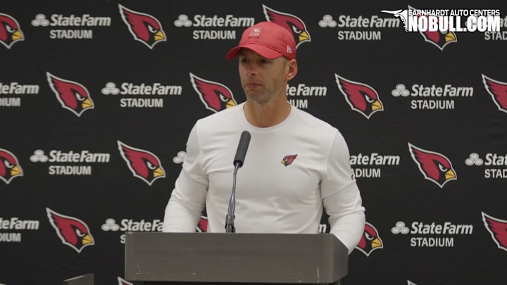 Cardinals head coach Jonathan Gannon spoke to his team’s quarterback situation after their win over the Cowboys