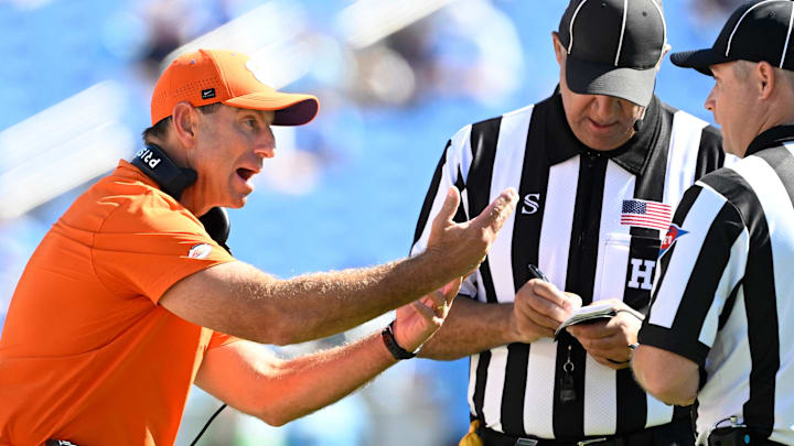 Dabo Swinney has been displeased with officiating in college football as of late.