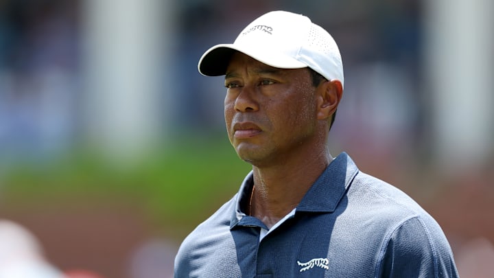 Tiger Woods during the second round of the 2024 U.S. Open