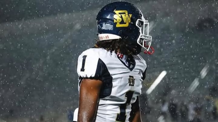 Jordan Christie during a high school football contest