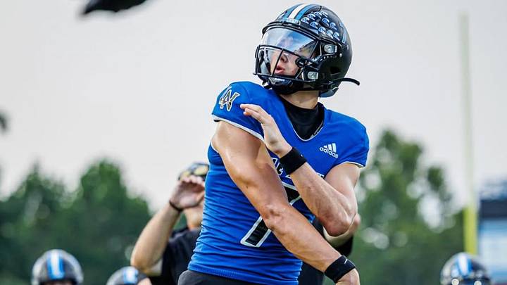 Kaden Craft throwing the ball at a high school game. Kaden Craft throwing the ball at a high school game.