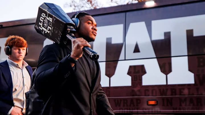 Mississippi State Defensive Lineman Trevion Williams (#23) during the game between the Missouri Tigers and the Mississippi State Bulldogs at Faurot Field at Memorial Stadium Stadium in Columbia, MO.