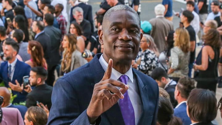 Dikembe Mutombo at the 2022 Basketball Hall of Fame at Symphony Hall. 