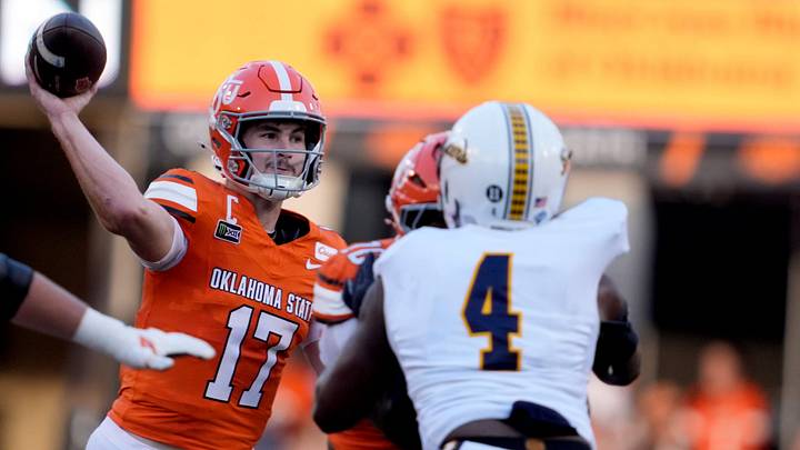 Oklahoma State 's Drew Mestemaker. Oklahoma State 's Drew Mestemaker.