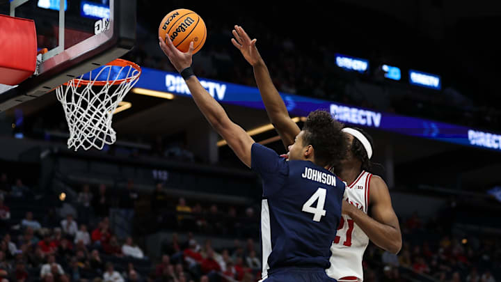 Penn State Nittany Lions forward Puff Johnson (4) 