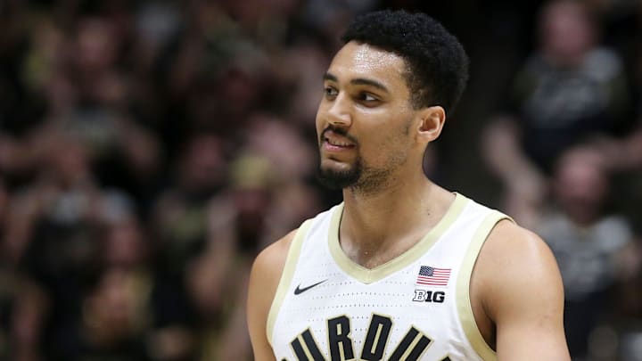 Purdue Boilermakers forward Trey Kaufman-Renn (4) smiles 