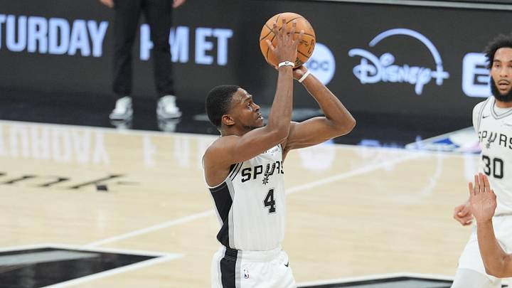 San Antonio Spurs guard De'Aaron Fox. San Antonio Spurs guard De'Aaron Fox.