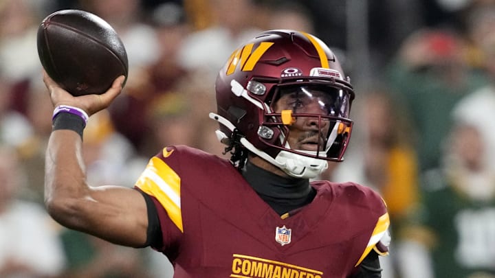 Washington Commanders quarterback Jayden Daniels