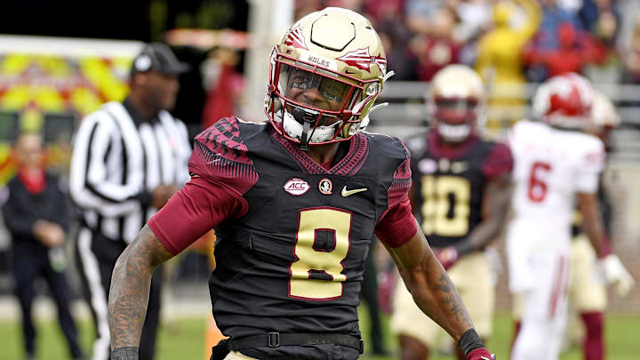 Nov 19, 2022; Tallahassee, Florida, USA; Florida State University wide receiver defensive back