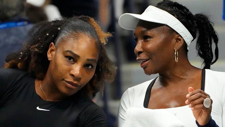 Sept 1, 2022; Flushing, NY, USA; Serena Williams and Venus Williams of the USA play Lucie Hradecka and Linda Noskova of the Czech Republic in Woman's Doubles on day four of the 2022 U.S. Open tennis tournament at USTA Billie Jean King National Tennis Center. Mandatory Credit: Robert Deutsch-Imagn Images Sept 1, 2022; Flushing, NY, USA; Serena Williams and Venus Williams of the USA play Lucie Hradecka and Linda Noskova of the Czech Republic in Woman's Doubles on day four of the 2022 U.S. Open tennis tournament at USTA Billie Jean King National Tennis Center. Mandatory Credit: Robert Deutsch-Imagn Images