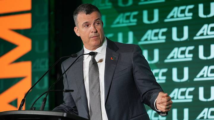 Jul 15, 2026; Charlotte, NC, USA; Miami head coach Mario Cristobal speaks to the media during ACC Media Days at Hilton Charlotte Uptown. Mandatory Credit: Jim Dedmon-Imagn Images Jul 15, 2026; Charlotte, NC, USA; Miami head coach Mario Cristobal speaks to the media during ACC Media Days at Hilton Charlotte Uptown. Mandatory Credit: Jim Dedmon-Imagn Images