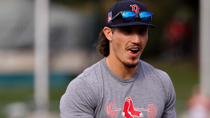 Sep 9, 2025; West Sacramento, California, USA; Boston Red Sox left fielder Jarren Duran (16) warms up before the game against the Athletics at Sutter Health Park. Mandatory Credit: Sergio Estrada-Imagn Images Sep 9, 2025; West Sacramento, California, USA; Boston Red Sox left fielder Jarren Duran (16) warms up before the game against the Athletics at Sutter Health Park. Mandatory Credit: Sergio Estrada-Imagn Images
