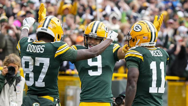 Green Bay Packers wide receiver Romeo Doubs.