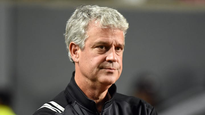 Nov 12, 2022; Raleigh, North Carolina, USA; North Carolina State Wolfpack Athletic Director Boo Corrigan looks on during the second half against the Boston College Eagles at Carter-Finley Stadium. The Eagles won 21-20. Mandatory Credit: Rob Kinnan-Imagn Images Nov 12, 2022; Raleigh, North Carolina, USA; North Carolina State Wolfpack Athletic Director Boo Corrigan looks on during the second half against the Boston College Eagles at Carter-Finley Stadium. The Eagles won 21-20. Mandatory Credit: Rob Kinnan-Imagn Images