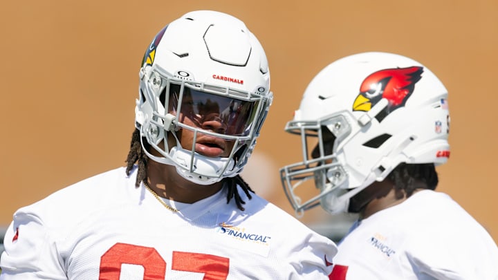 Jun 10, 2025; Tempe, AZ, USA; Arizona Cardinals defensive lineman Walter Nolen III (97) during minicamp at the teams Arizona Cardinals Training Facility. Mandatory Credit: Mark J. Rebilas-Imagn Images