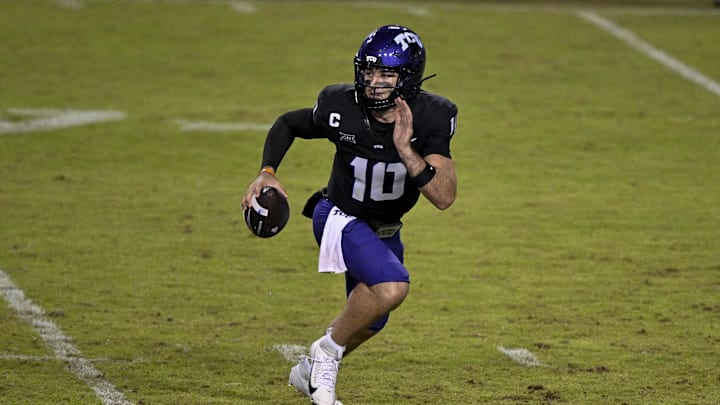 Former TCU QB Josh Hoover, now at Indiana, drew acclaim in a straw poll of college football staffers for the top transfer QB. Former TCU QB Josh Hoover, now at Indiana, drew acclaim in a straw poll of college football staffers for the top transfer QB.