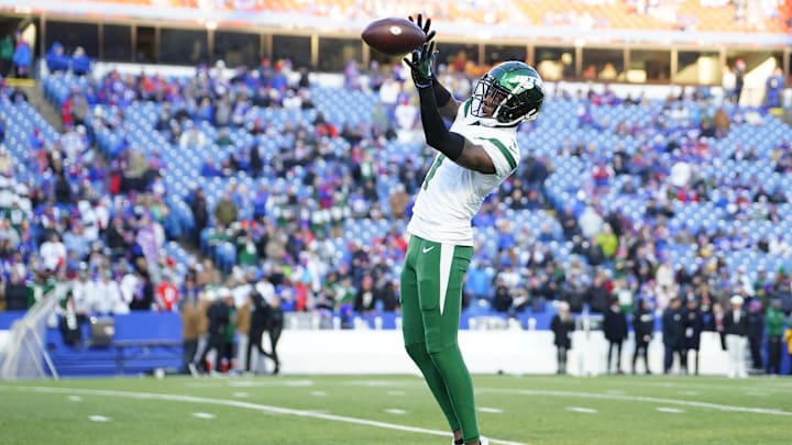 Nov 19, 2023; Orchard Park, New York, USA; New York Jets cornerback Sauce Gardner (1)