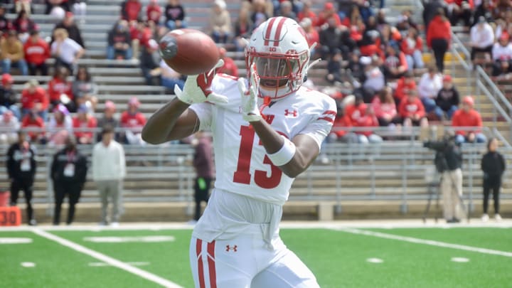 Wisconsin freshman wide receiver Eugene Hilton Jr. showed early maturity while standing out during the Badgers' spring practices in March and April. Wisconsin freshman wide receiver Eugene Hilton Jr. showed early maturity while standing out during the Badgers' spring practices in March and April.