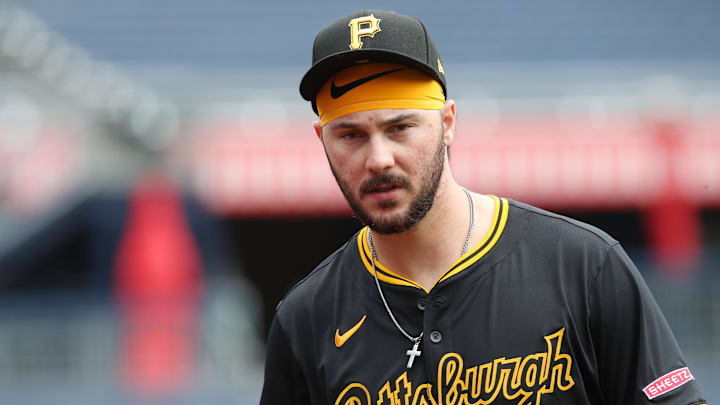 Pittsburgh Pirates pitcher Paul Skenes. Pittsburgh Pirates pitcher Paul Skenes.