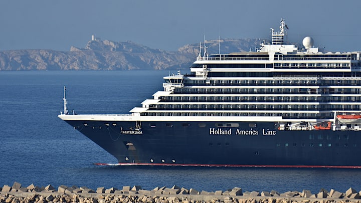 The passenger cruise ship Oosterdam arrives at the French...