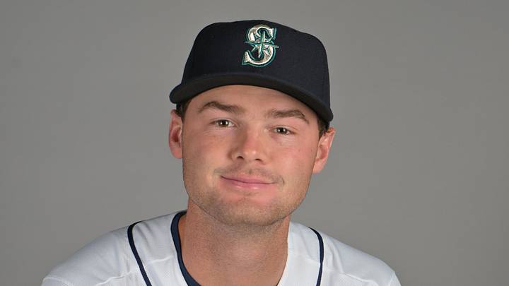 Feb 19, 2026; Peoria, AZ, USA;  Seattle Mariners pitcher Kade Anderson (13) during spring training photo day in Peoria, AZ. Mandatory Credit: Jayne Kamin-Oncea-Imagn Images