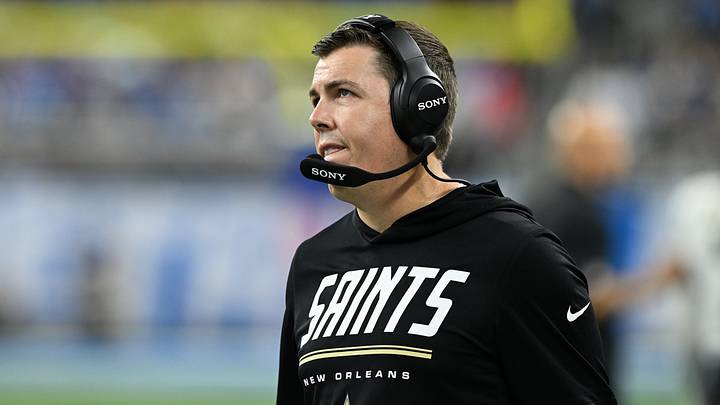 Sep 13, 2026; Detroit, Michigan, USA; New Orleans Saints head coach Kellen Moore on the sidelines during overrtime against the Detroit Lions at Ford Field. Mandatory Credit: Lon Horwedel-Imagn Images Sep 13, 2026; Detroit, Michigan, USA; New Orleans Saints head coach Kellen Moore on the sidelines during overrtime against the Detroit Lions at Ford Field. Mandatory Credit: Lon Horwedel-Imagn Images
