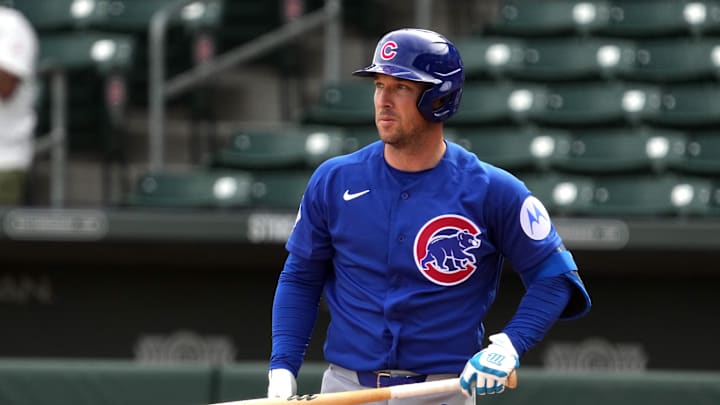 Feb 11, 2026; Mesa, AZ, USA; Chicago Cubs Alex Bregman (3) hits live batting practice during spring training camp at Sloan Park. Mandatory Credit: Rick Scuteri-Imagn Images Feb 11, 2026; Mesa, AZ, USA; Chicago Cubs Alex Bregman (3) hits live batting practice during spring training camp at Sloan Park. Mandatory Credit: Rick Scuteri-Imagn Images