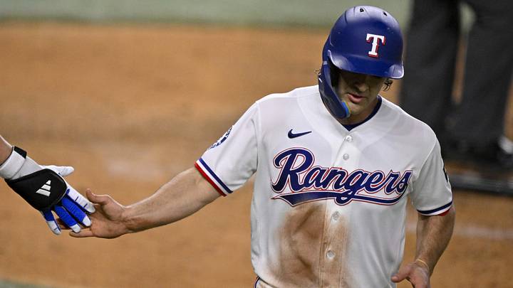 Texas Rangers second baseman Josh Smith.