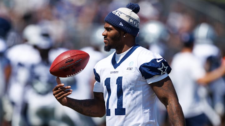 Former Penn State football defenseman Micah Parsons at the Dallas Cowboys and Los Angeles Rams joint practice