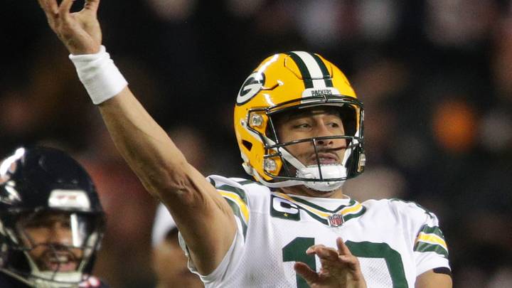 Green Bay Packers quarterback Jordan Love (10) against the Chicago Bears during their wild-card playoff football game Saturday, January 10, 2026, at Soldier Field in Chicago, Illinois. The Bears defeated the Packers 31-27.
Wm. Glasheen /USA TODAY NETWORK-Wisconsin.