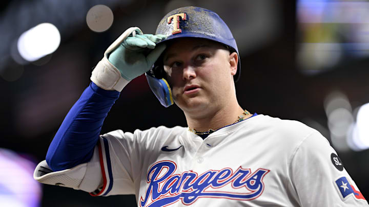 Texas Rangers designated hitter Joc Pederson. Texas Rangers designated hitter Joc Pederson.