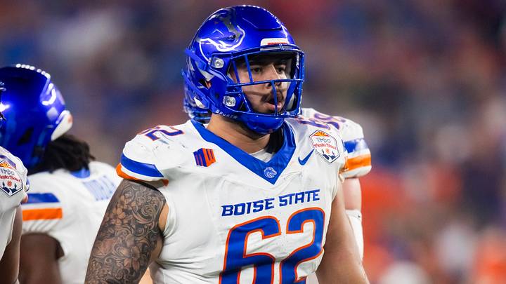 Boise State Broncos offensive lineman Roger Carreon.